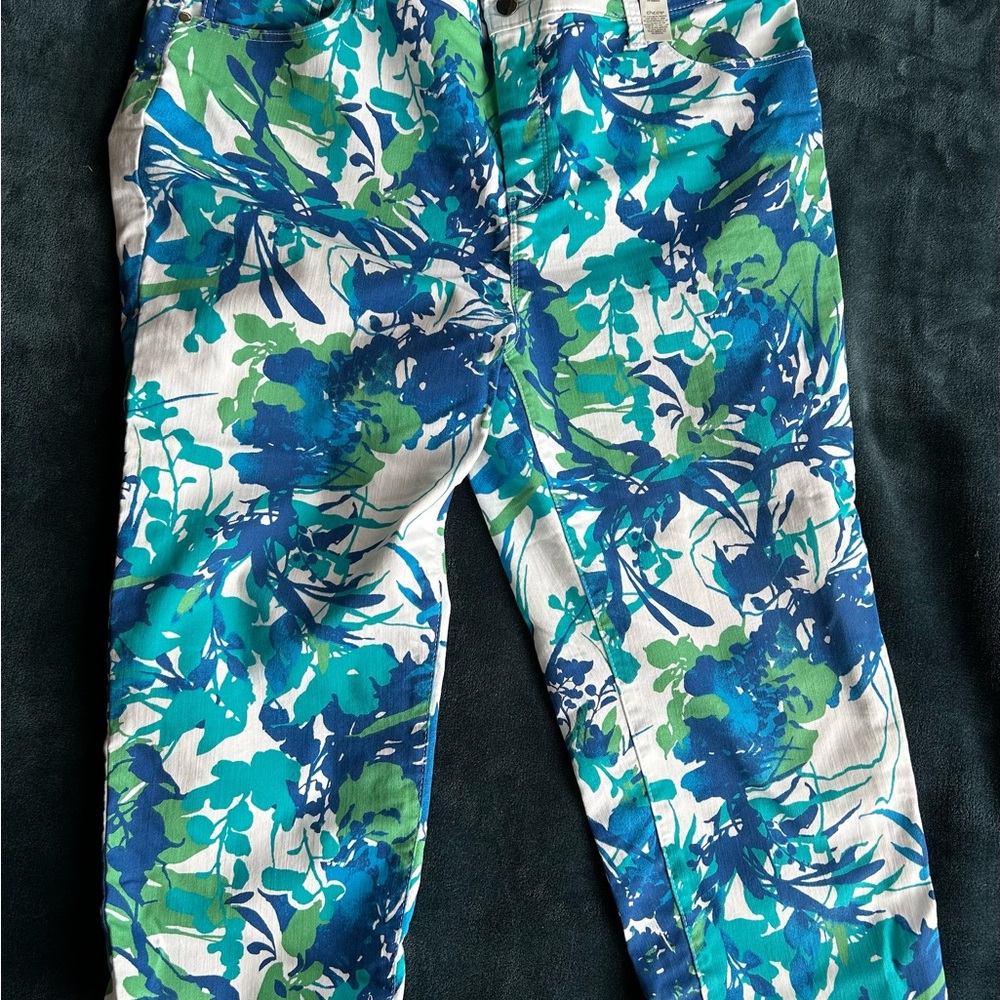 Floral Blue and Green Pants